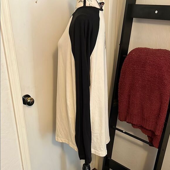 Harley-Davidson Black Cream Number 1 One Pullover Raglan Casual Shirt - Picture 4 of 11